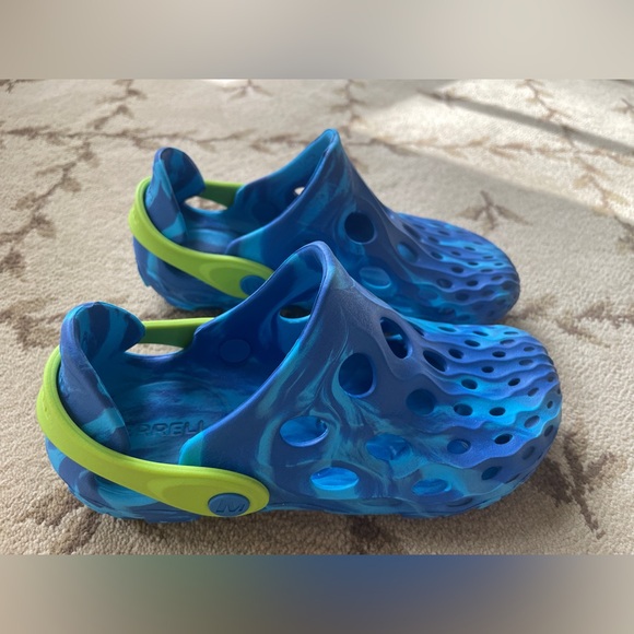 Merrell Kids Hydro Moc Water Shoes - Blue and Lime -  Size 13 - Picture 1 of 7
